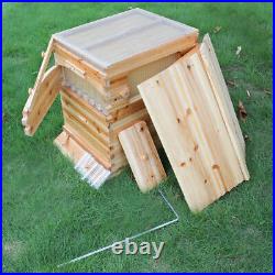Upgrade Wooden Beekeeping Beehive House Box 7 PCS Auto Bee Brood Comb Hive Frame