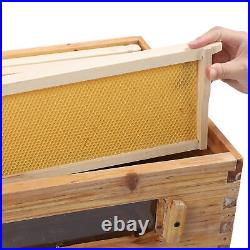 Upgraded Auto Flowing Honey Frame +Wooden Bee Hive House Comb Beehive Box Kit UK