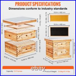 VEVOR Bee Hive Langstroth Kit 10 Deep & 10 Medium Frames with Acrylic Windows VEVOR Bee Hive Langstroth Kit 10 Deep & 10 Medium Frames with Acrylic Windows