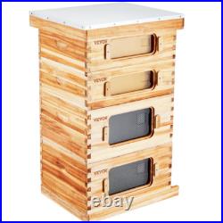 VEVOR Bee Hive Langstroth Kit 20 Deep & 20 Medium Frames with Acrylic Windows