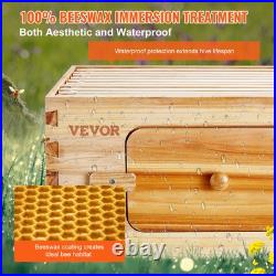 VEVOR Bee Hive Langstroth Medium Beehive Kit 10 Frames Acrylic Bee Windows