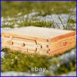 VEVOR Bee Hive Langstroth Medium Beehive Kit 10 Frames Acrylic Bee Windows