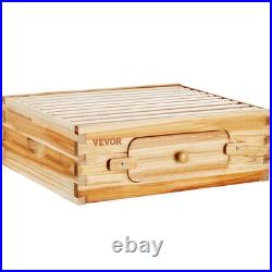 VEVOR Bee Hive Langstroth Medium Beehive Kit 10 Frames Acrylic Bee Windows