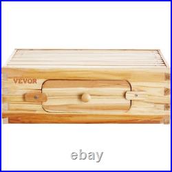 VEVOR Bee Hive Langstroth Medium Beehive Kit 10 Frames Acrylic Bee Windows
