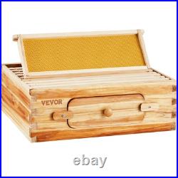 VEVOR Bee Hive Langstroth Medium Beehive Kit 10 Frames Acrylic Bee Windows