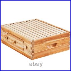 VEVOR Bee Hive Langstroth Medium Beehive Kit 10 Frames Acrylic Bee Windows