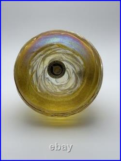 Very Rare John Ditchfield Bee Hive In Amber Signed With Label On Base