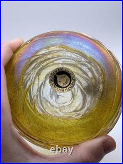 Very Rare John Ditchfield Bee Hive In Amber Signed With Label On Base