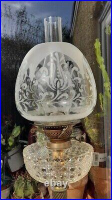 Victorian Clear Etched Beehive Shade