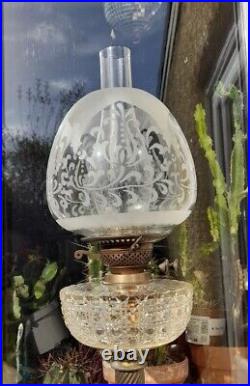 Victorian Clear Etched Beehive Shade
