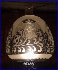 Victorian Clear Etched Beehive Shade