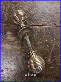 Victorian bee hive brass door knobs