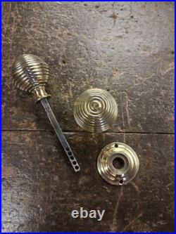 Victorian bee hive brass door knobs