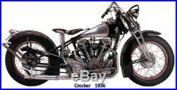 Vintage 1936 CROCKER style TAIL LIGHT for Harley Bobber Motorcycles BEEHIVE LENS