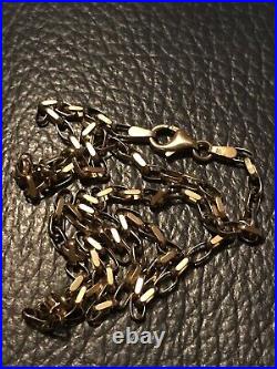 Vintage 9ct Gold Beehive Design Belcher Chain, 21inches, Not Scrap