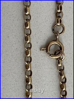 Vintage 9ct gold beehive design link Belcher chain. Fully hallmarked. 13 Grams