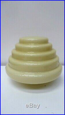 Vintage Art Deco Beehive Stepped Cased Glass Light Shade