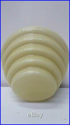 Vintage Art Deco Beehive Stepped Cased Glass Light Shade