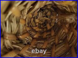 Vintage Beehive Basket Bee Skep 13.5 Old Primative Look Woven Latched Rustic