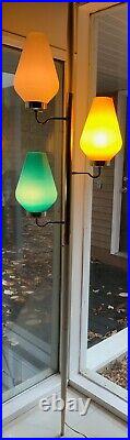Vintage Beehive Tension Pole Lamp Mid Century Modern 60s 70s Rotaflex Lighting