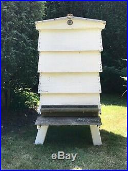Vintage Garden White BeeHive Decorative Bee Hive WBC