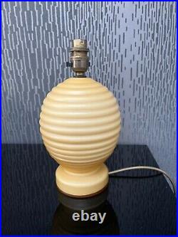 Vintage Hand Blown Glass Beehive Table Lamp