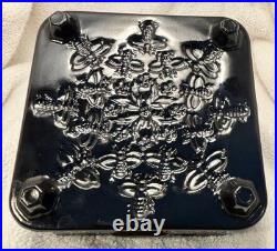 Vintage Indiana Glass Tiara Honey Bee Hive Box Black Onyx Covered Dish