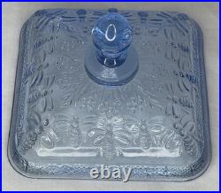 Vintage Indiana Glass Tiara Honey Bee Hive Box Candy Dish Footed Base Excellent
