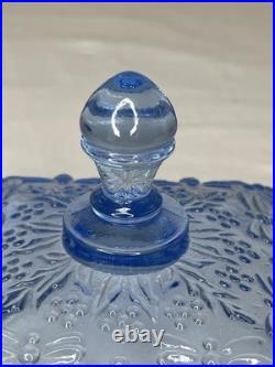 Vintage Indiana Glass Tiara Honey Bee Hive Box Candy Dish Footed Base Excellent