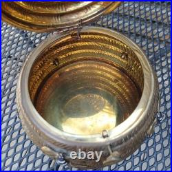 Vintage Mottahedeh Brass Beehive Box Bee Hive Lidded Jar Museum Reproduction