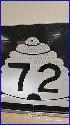 Vintage Original Utah Route 72 State Highway 1970's Dot Beehive Road Sign