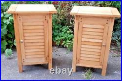 Vintage Pair of Quality Beehive Style Bedside Cabinets DELIVERY POSSIBLE