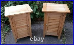 Vintage Pair of Quality Beehive Style Bedside Cabinets DELIVERY POSSIBLE