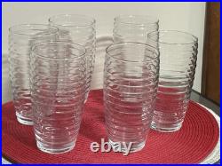 Vintage Rare Anchor Hocking Bee Hive Beehive 6 Tumbler Glass 14 oz Set of 6