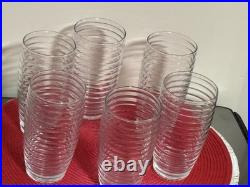 Vintage Rare Anchor Hocking Bee Hive Beehive 6 Tumbler Glass 14 oz Set of 6