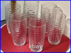Vintage Rare Anchor Hocking Bee Hive Beehive 6 Tumbler Glass 14 oz Set of 6