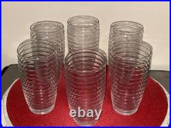 Vintage Rare Anchor Hocking Bee Hive Beehive 6 Tumbler Glass 14 oz Set of 6