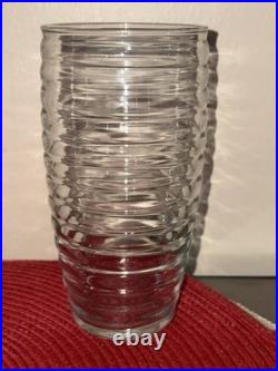 Vintage Rare Anchor Hocking Bee Hive Beehive 6 Tumbler Glass 14 oz Set of 6