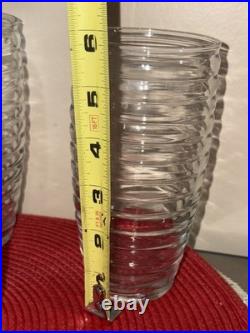 Vintage Rare Anchor Hocking Bee Hive Beehive 6 Tumbler Glass 14 oz Set of 6