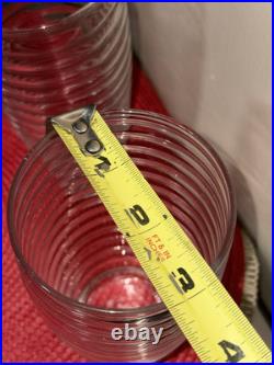 Vintage Rare Anchor Hocking Bee Hive Beehive 6 Tumbler Glass 14 oz Set of 6