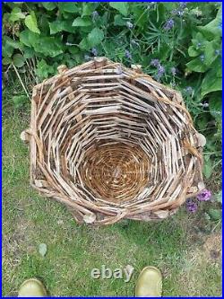 Vintage Rare French Bee Skep With Daub Garden Feature Cotswold 41cm Hive
