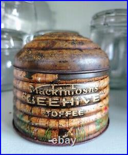 Vintage Rare Mackintosh Beehive Toffee Tin Confectionery Antique