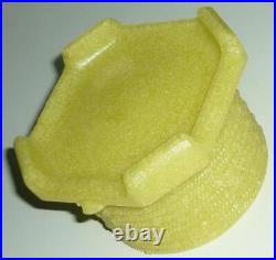 Vintage Uranium Green Yellow Glass Bee Honey Jam Marmalade Pot Jar