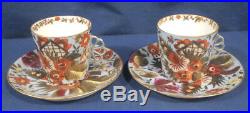 Vtg Antique Royal Vienna Beehive Mark 8 Demitasse Cup and + Saucer Sets Chintz