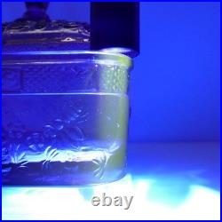 Vtg Plum Amethyst Glass Bee Hive Box UV Reactive RARE MINT Indiana Tiara Footed