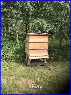 WBC Beehive Cedar Hive 3 Lifts Porch 2 Super 1 Brood Gabled Roof