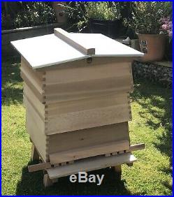 WBC Beehive Cedar Hive 3 Lifts Porch 2 Super 1 Brood Gabled Roof