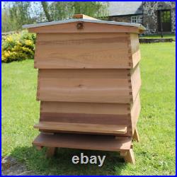 WBC Beehive Cedar Hive 3 Lifts Porch 2 Super 1 Brood Gabled Roof Beekeeping