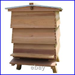 WBC Beehive Cedar Hive 3 Lifts Porch 2 Super 1 Brood Gabled Roof Beekeeping