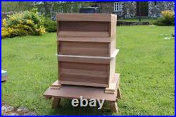 WBC Beehive Cedar Hive 3 Lifts Porch 2 Super 1 Brood Gabled Roof Beekeeping